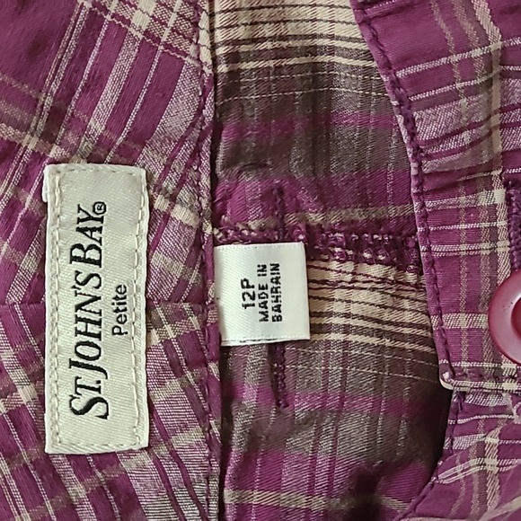 Purple & Tan St Johns Bay Shorts - Picture 3 of 3